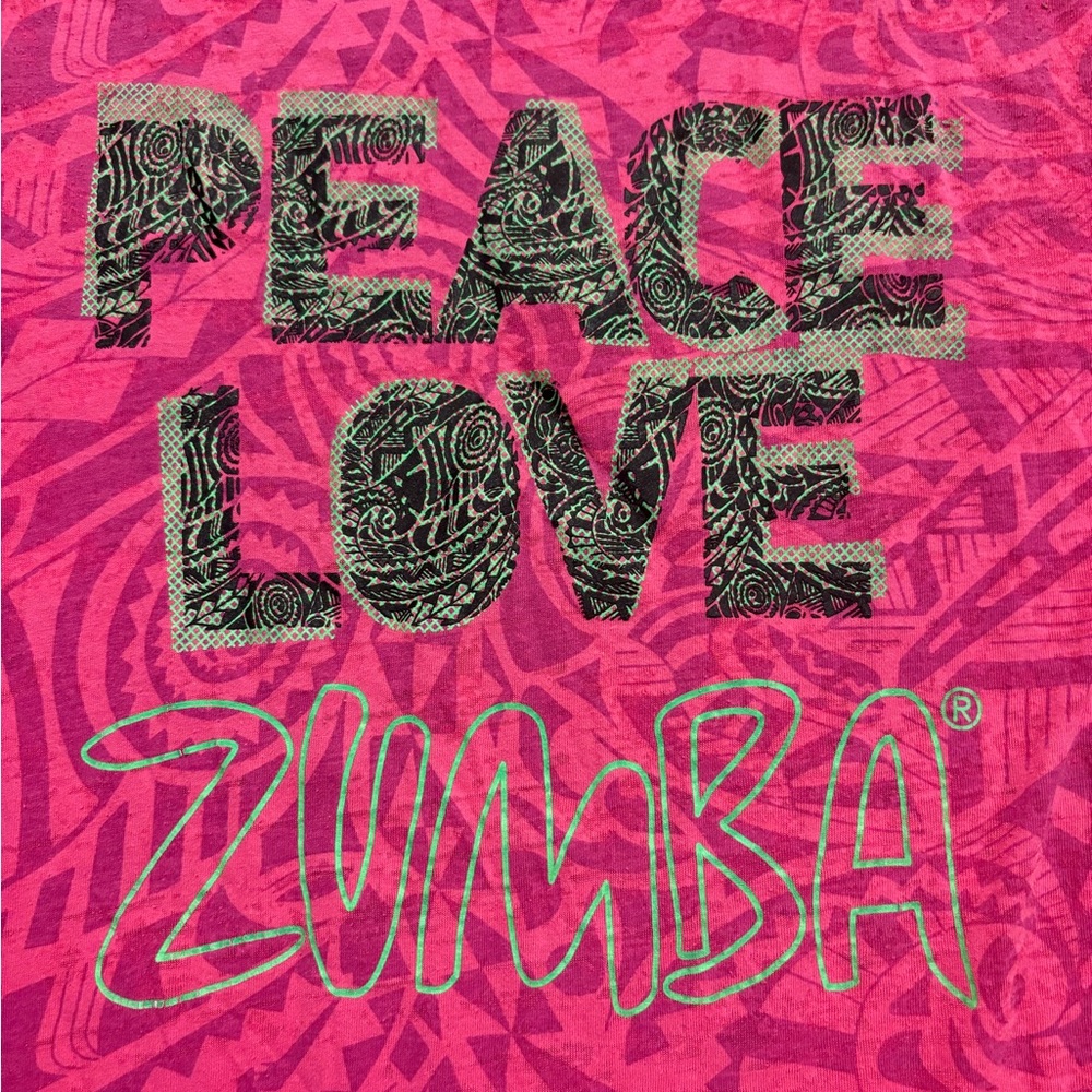 Zumba Fitness Pink Tank Top, XL/XXL, Athletic, workout, women’s, Aztec